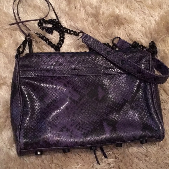 Rebecca Minkoff Purple snakeskin M.A.C. crossbody - Picture 2 of 4